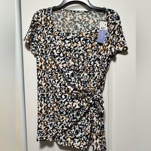 Motherhood maternity side wrap nursing blouse